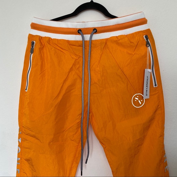 Stonevale Men Orange Reflective Track Pants - Picture 2 of 7